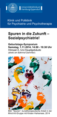 Infoflyer Geburtstags-Symposium - Spuren in die Zukunft - Sozialpsychiatrie (Symbolbild)
